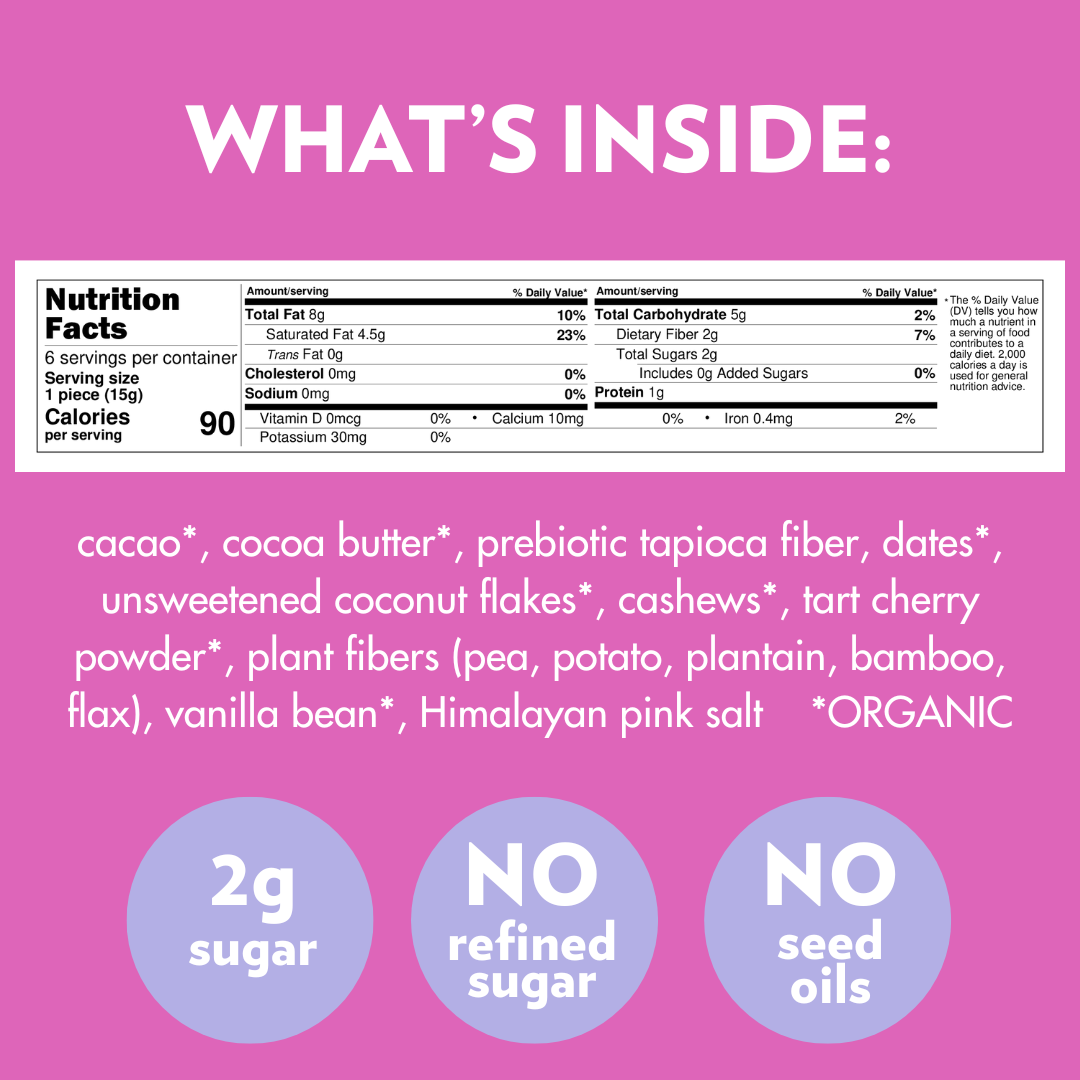 Dark Chocolate Cherry Coconut Cashew Butter Hearts (3 Bags)