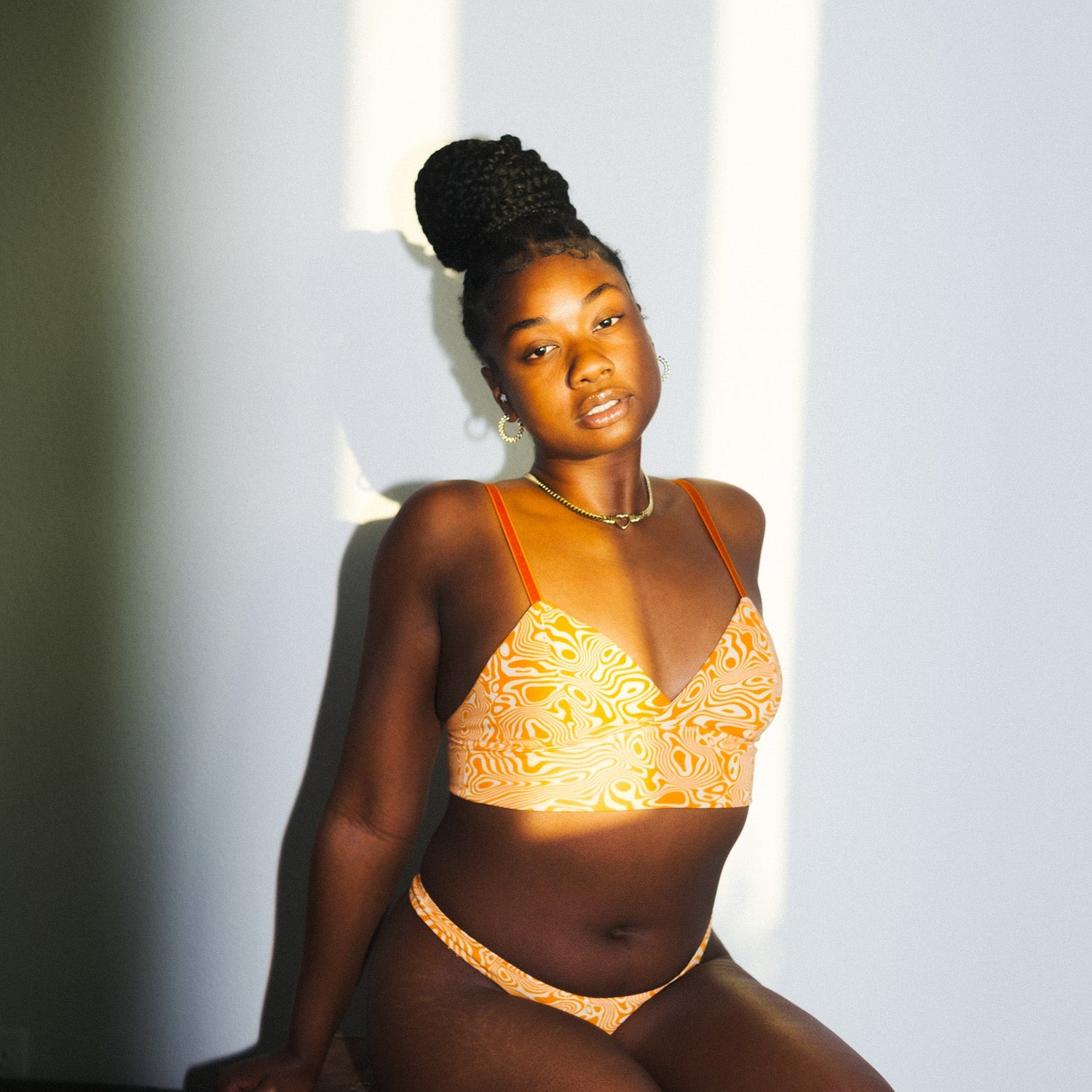 Longline Bralette - Trippy Creamsicle