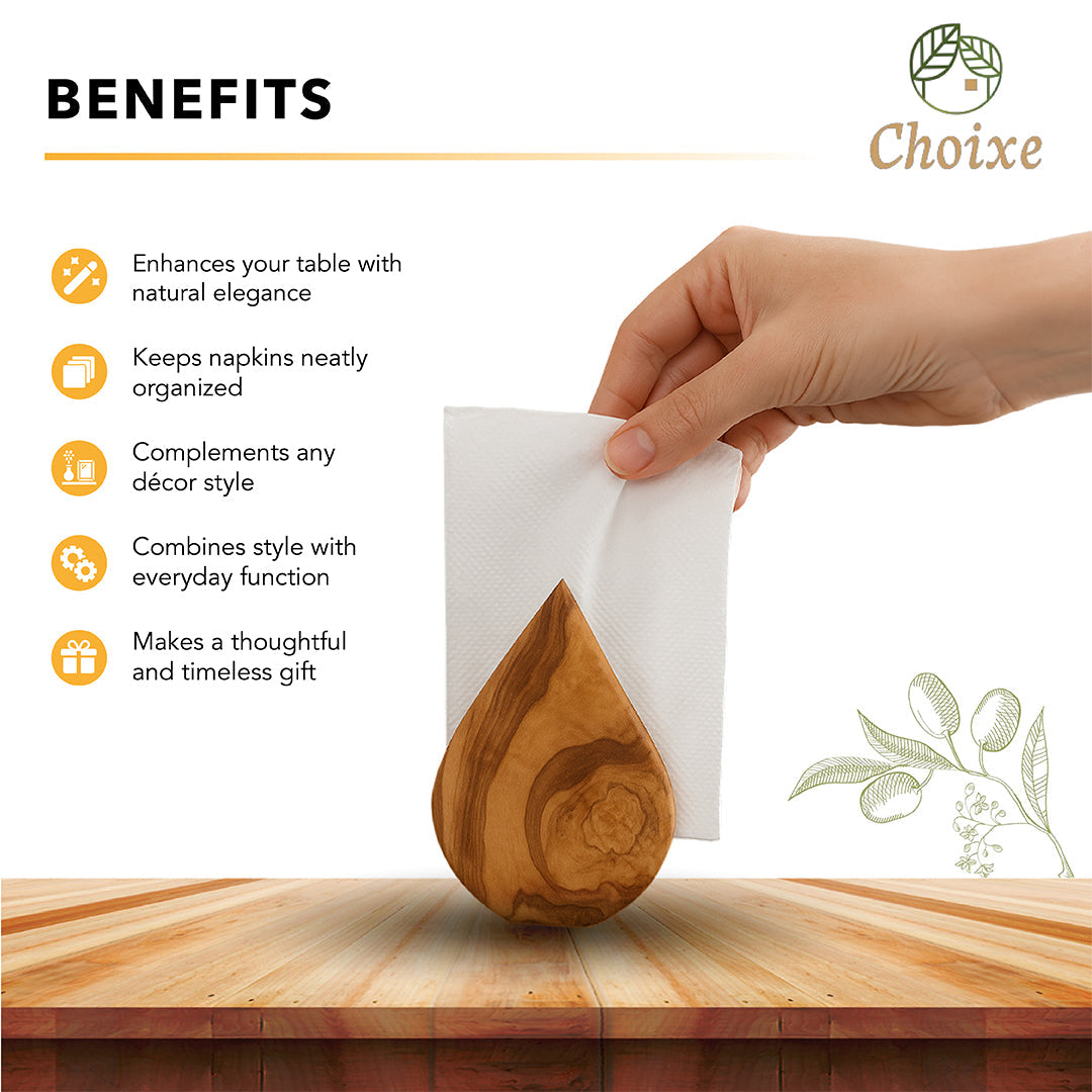 Olive Wood Napkin Holder