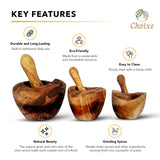 Olive Wood Rustic Mortar and Pestle