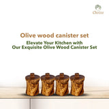 Olive Wood Canister Set