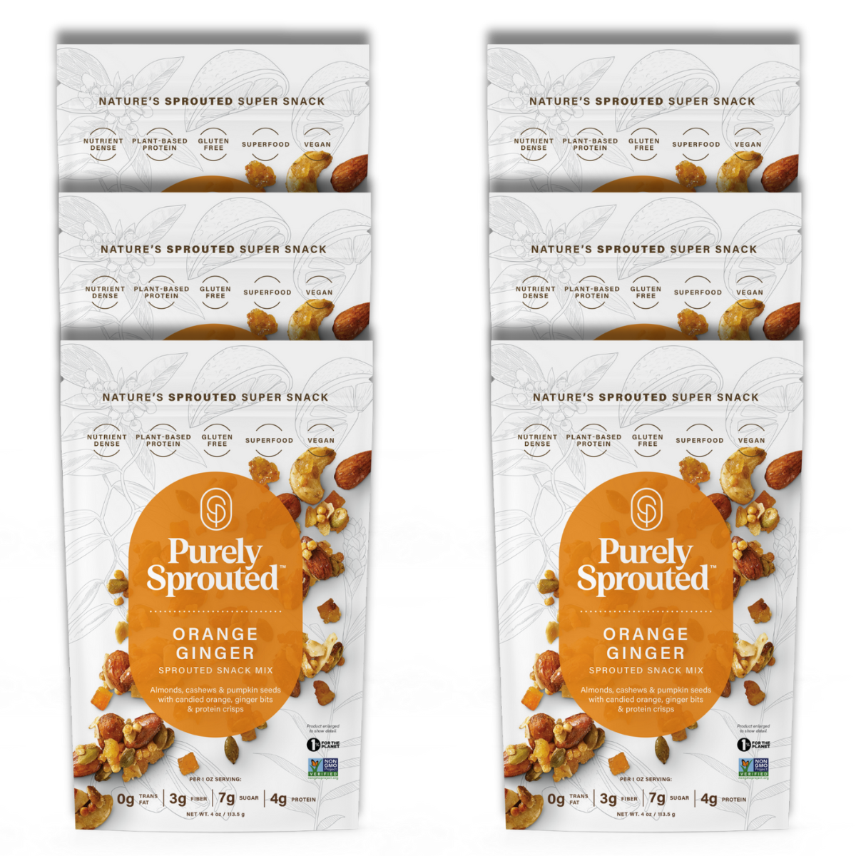 Orange Ginger, Sprouted Snack Mix
