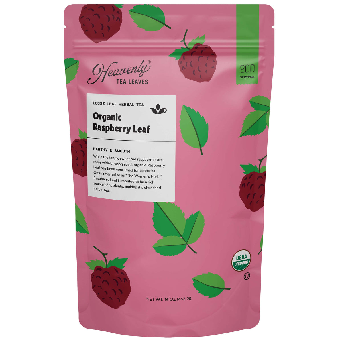 Organic Raspberry Leaf, Bulk Loose Leaf Herbal Tea, 16 Oz. – AwearMarket