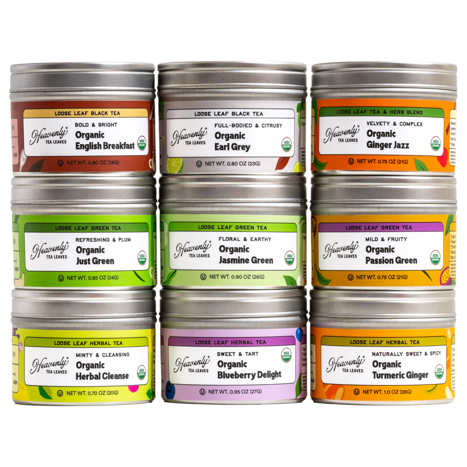 Organic 9 Loose Leaf Tea Sampler
