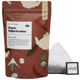 Organic English Breakfast - Compostable Pyramid Black Tea Bags, 50 Count