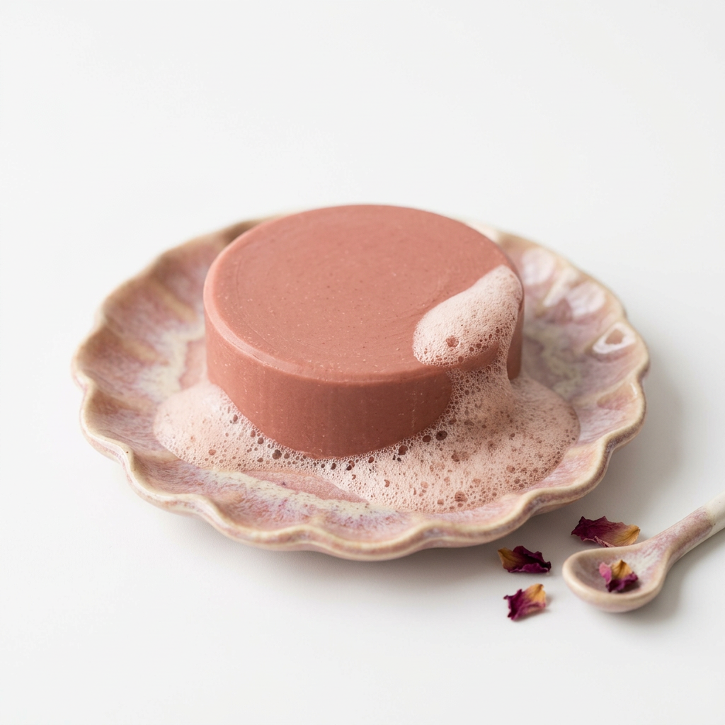 Organic Facial Bar / Organic Face Soap / Rose Clay Soap / Clay Soap Bar / Acne Face Soap / Gentle Face Wash