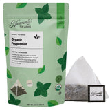 Organic Peppermint - Compostable Pyramid Herbal Tea Bags, 50 Count