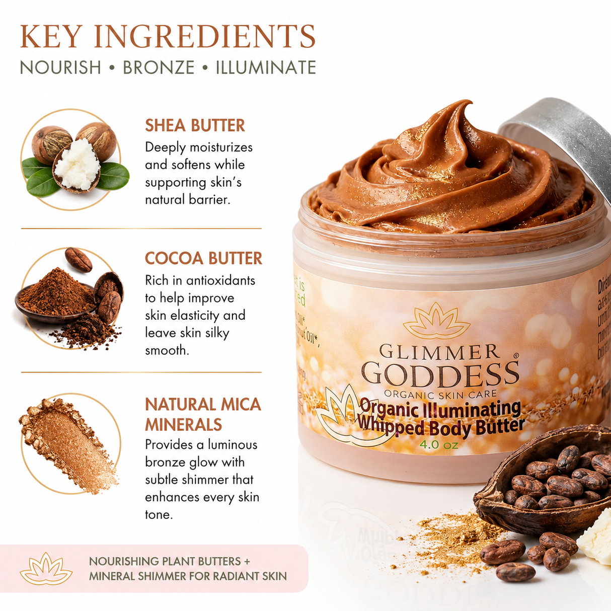 Organic Whipped Bronzing Body Butter