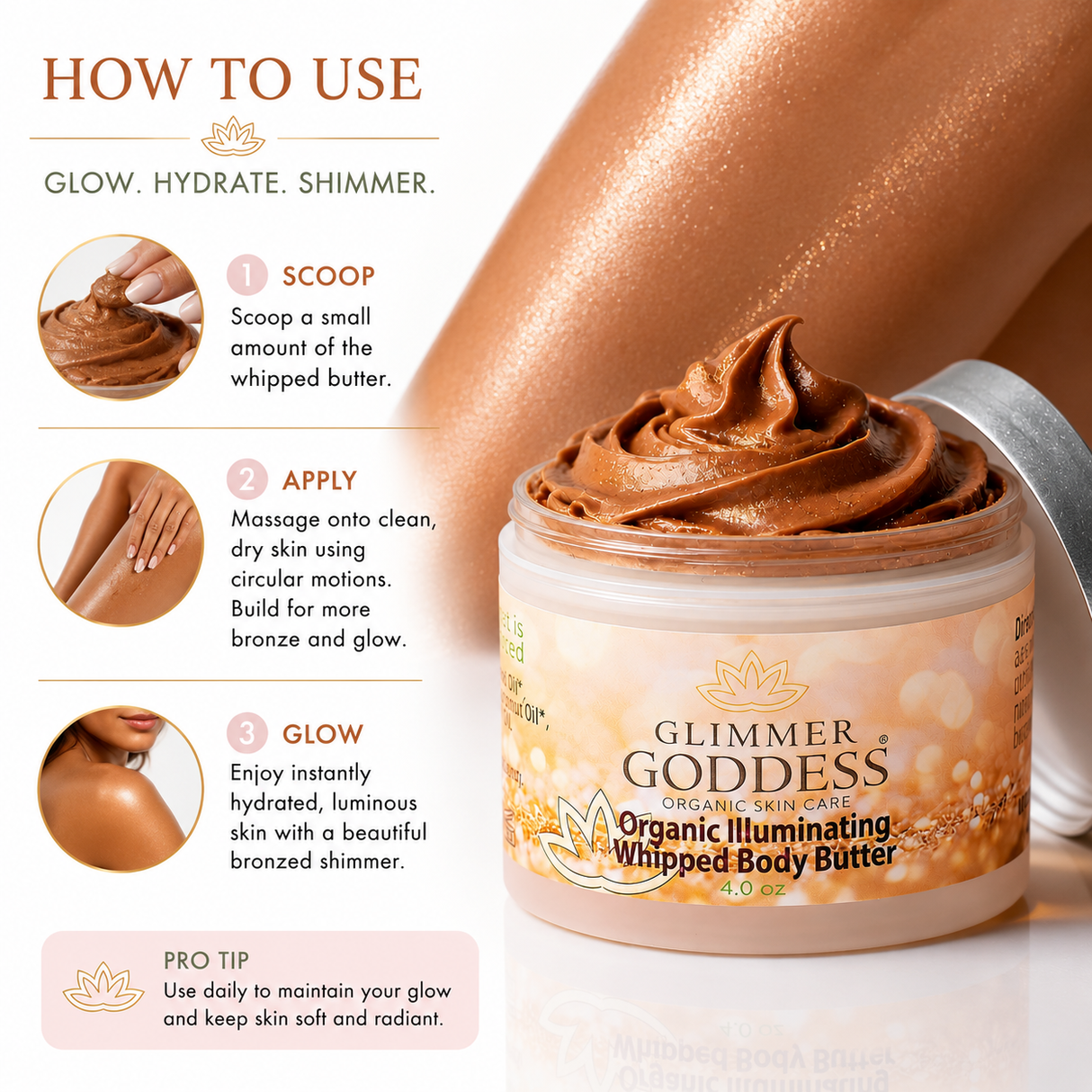 Organic Whipped Bronzing Body Butter