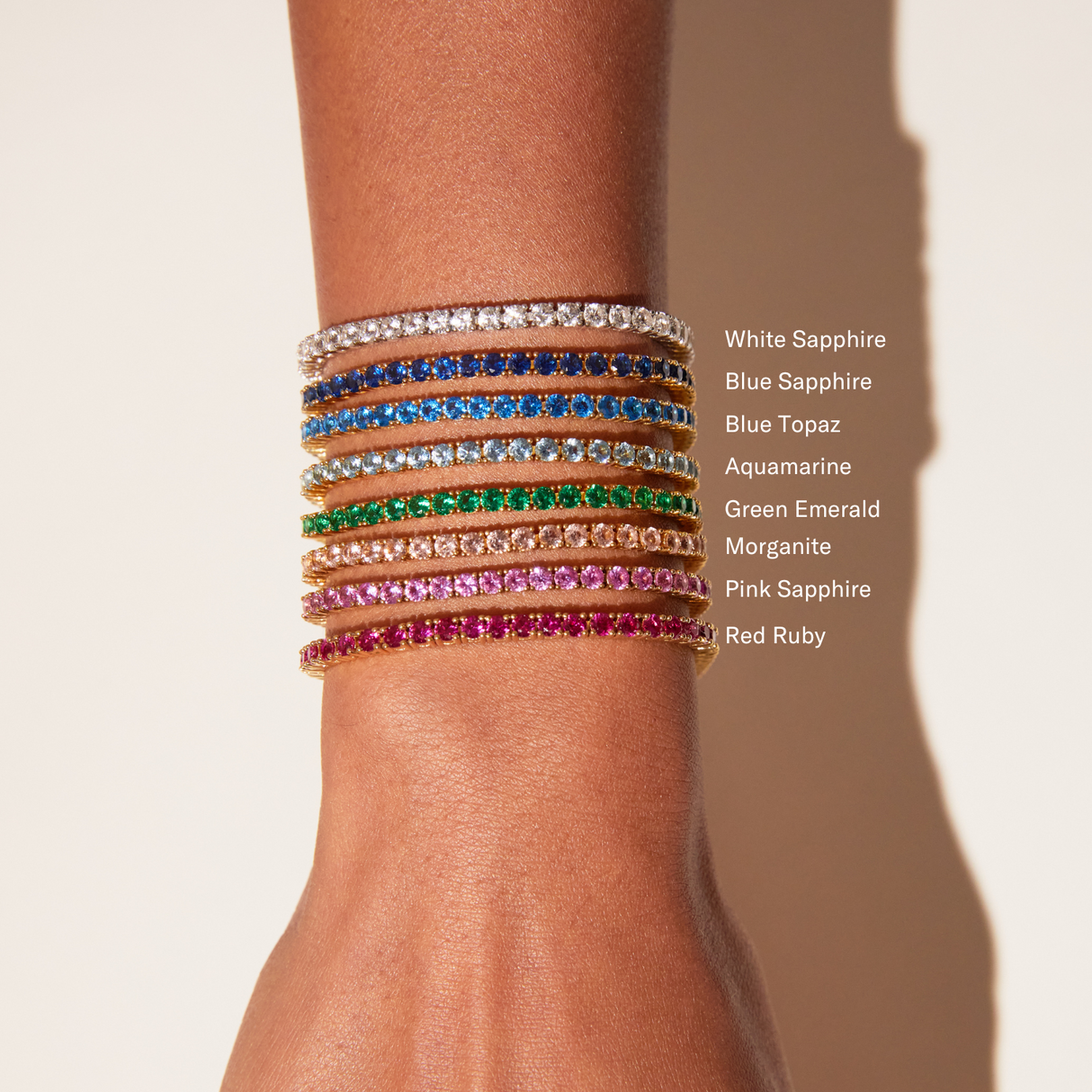 Lab Grown Green Emerald Tennis Bracelet