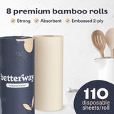 Natural Brown Bamboo Paper Towels (8 rolls)