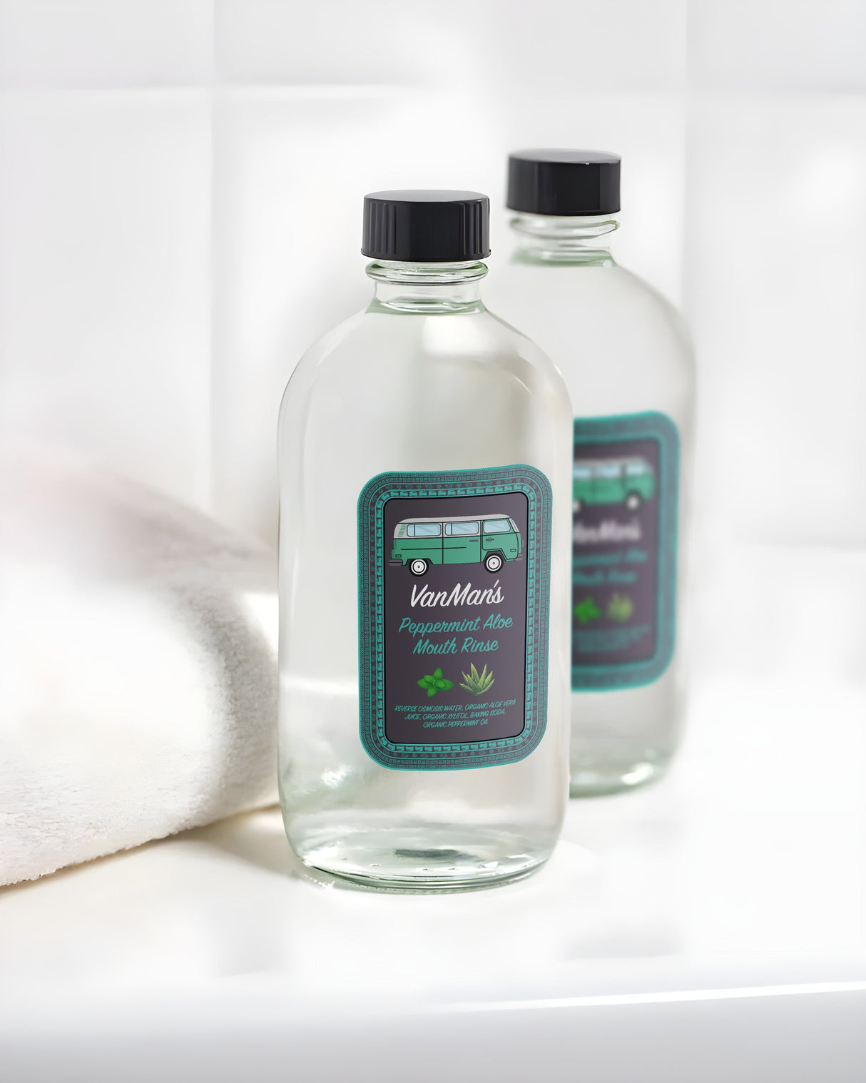 VanMan's Peppermint Aloe Mouth Rinse - 8 oz