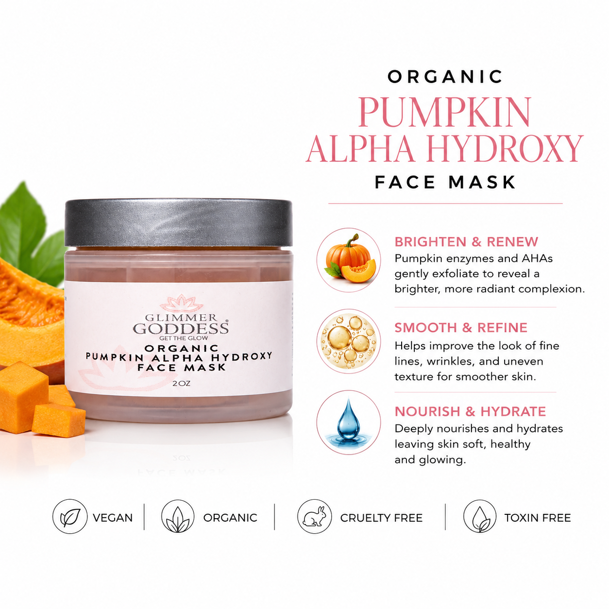 Organic Pumpkin Alpha Hydroxy Acid Face Mask