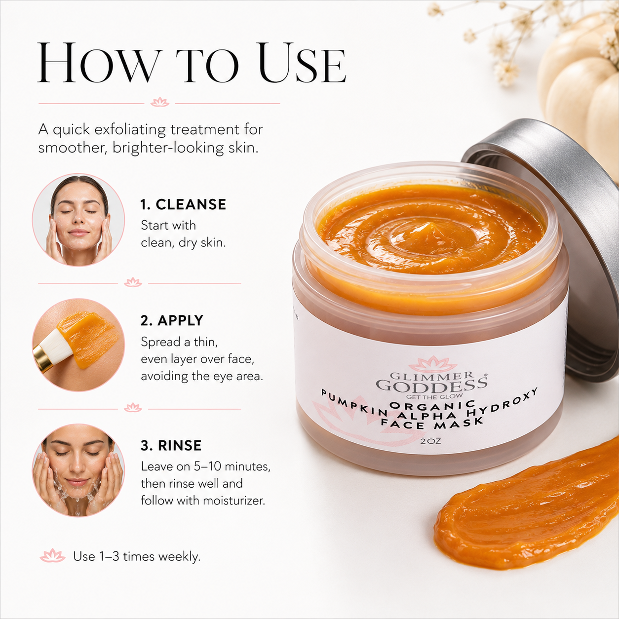 Organic Pumpkin Alpha Hydroxy Acid Face Mask