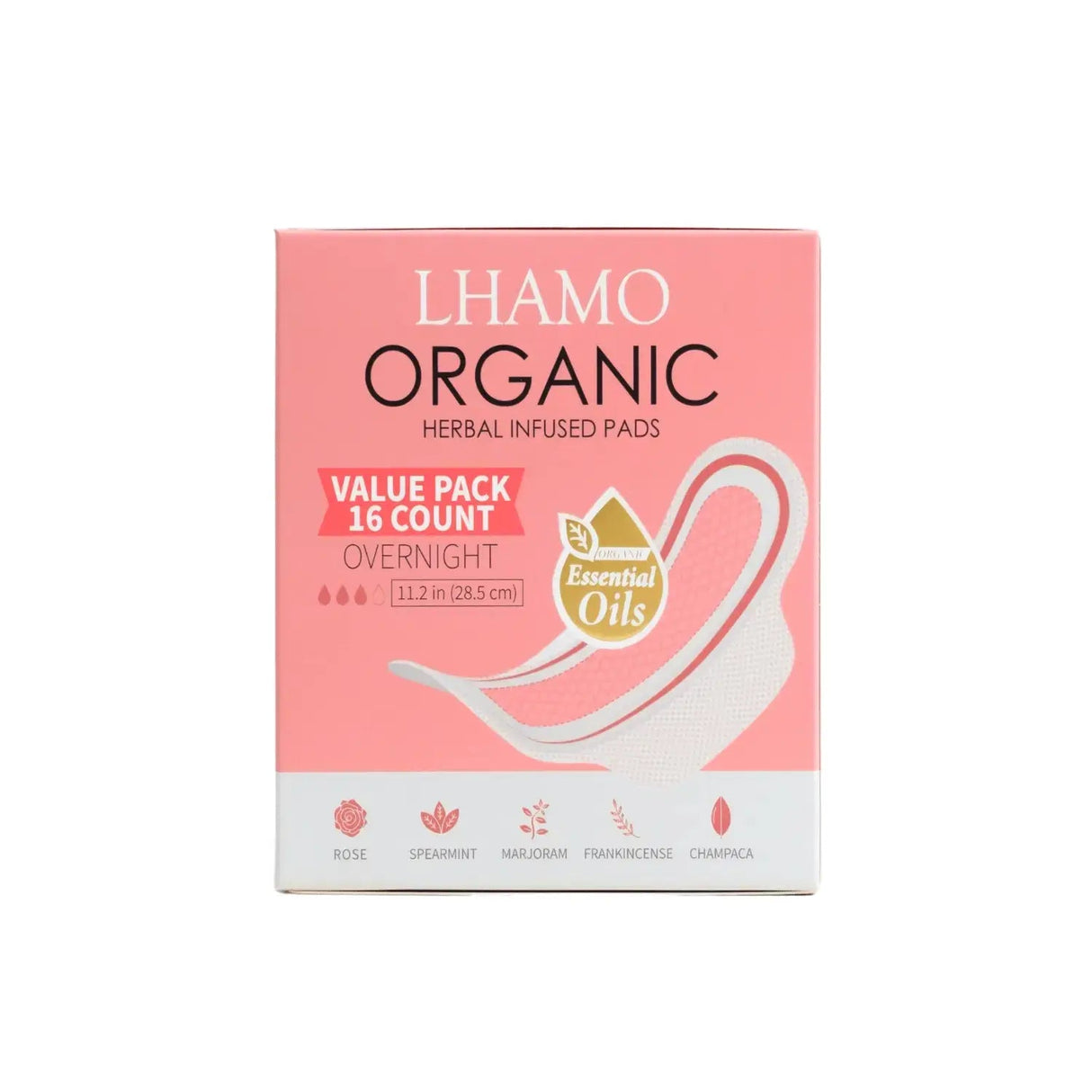 Pure Care Organic Herbal Infused Pads - Overnight