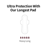 Pure Care Organic Herbal Infused Pads - Heavy Long