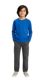 Boys Super-Soft 100% Organic Cotton Raglan Long Sleeve Tee | Crayon Blue