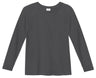 Boys Super-Soft 100% Organic Cotton Raglan Long Sleeve Tee | Charcoal
