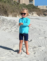 Boys and Girls Recycled Nylon UPF 50+ Swim Jammer  | Black