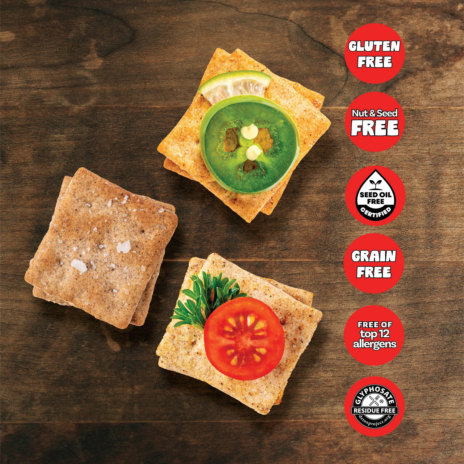 Grain-Free Crackers Variety Pack