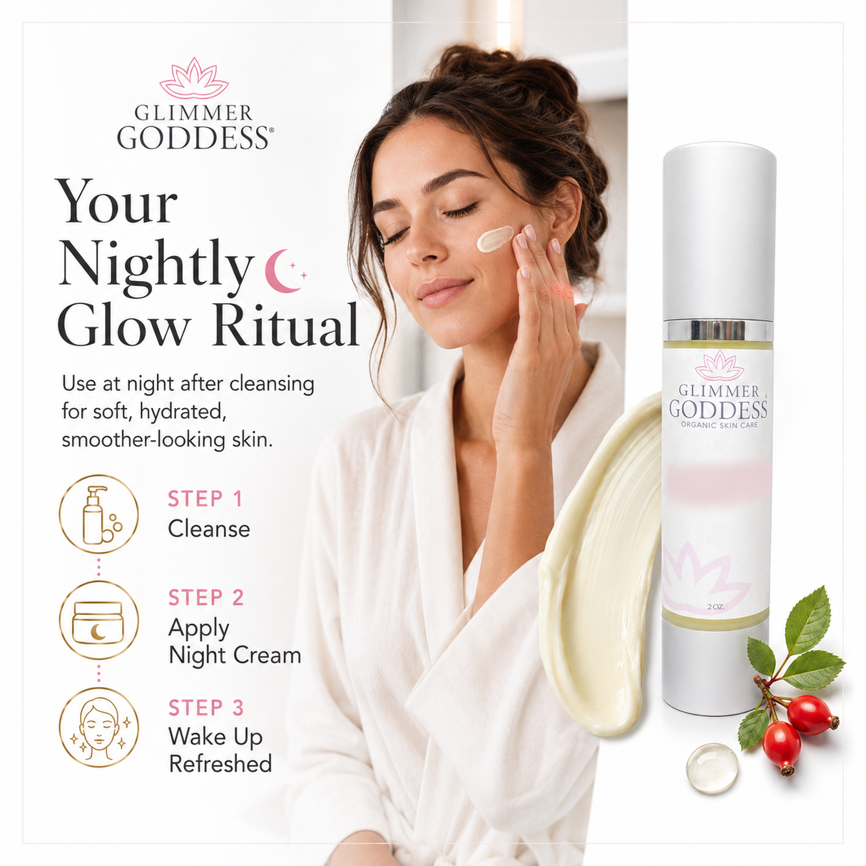 Organic Vitamin A Microcaps Night Cream – Skin Brightener & Age-Defying Formula
