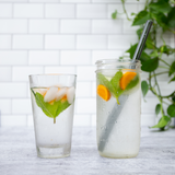 Wide 10" Glass Straw Set - Seaglass