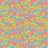 Beeswax Wrap Bulk Roll - Shells Print