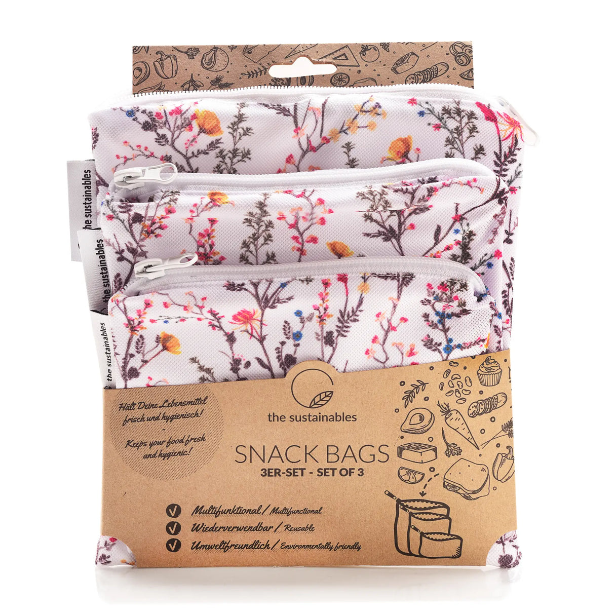 Re-Usable Snack Bags, Set of 3
