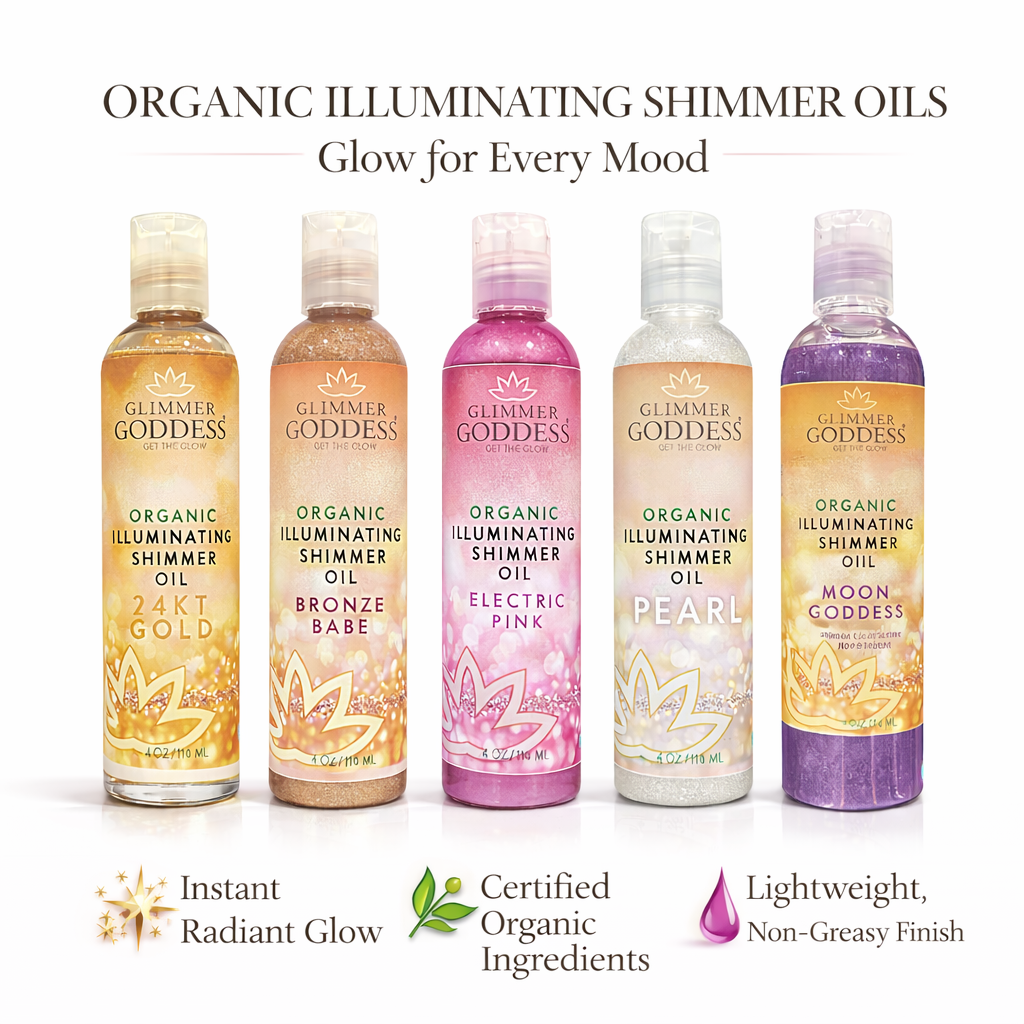 Organic Shimmer Oil - Illuminating Radiant Glow & Hydration