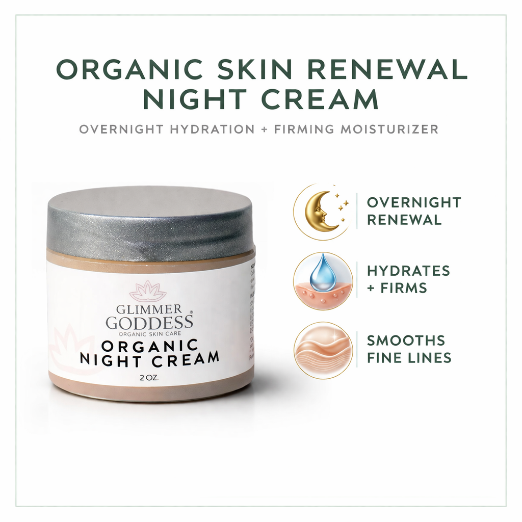 Organic Skin Renewal Night Face Cream - Hydrates & Lifts