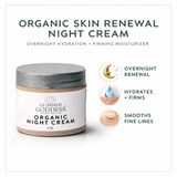 Organic Skin Renewal Night Face Cream - Hydrates & Lifts