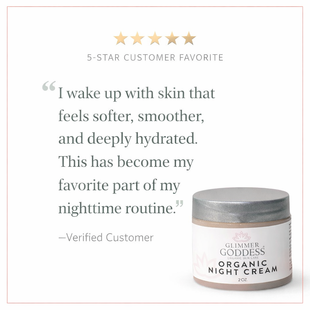 Organic Skin Renewal Night Face Cream - Hydrates & Lifts