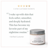 Organic Skin Renewal Night Face Cream - Hydrates & Lifts