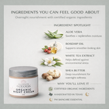 Organic Skin Renewal Night Face Cream - Hydrates & Lifts