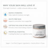 Organic Skin Renewal Night Face Cream - Hydrates & Lifts