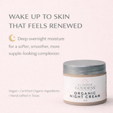 Organic Skin Renewal Night Face Cream - Hydrates & Lifts
