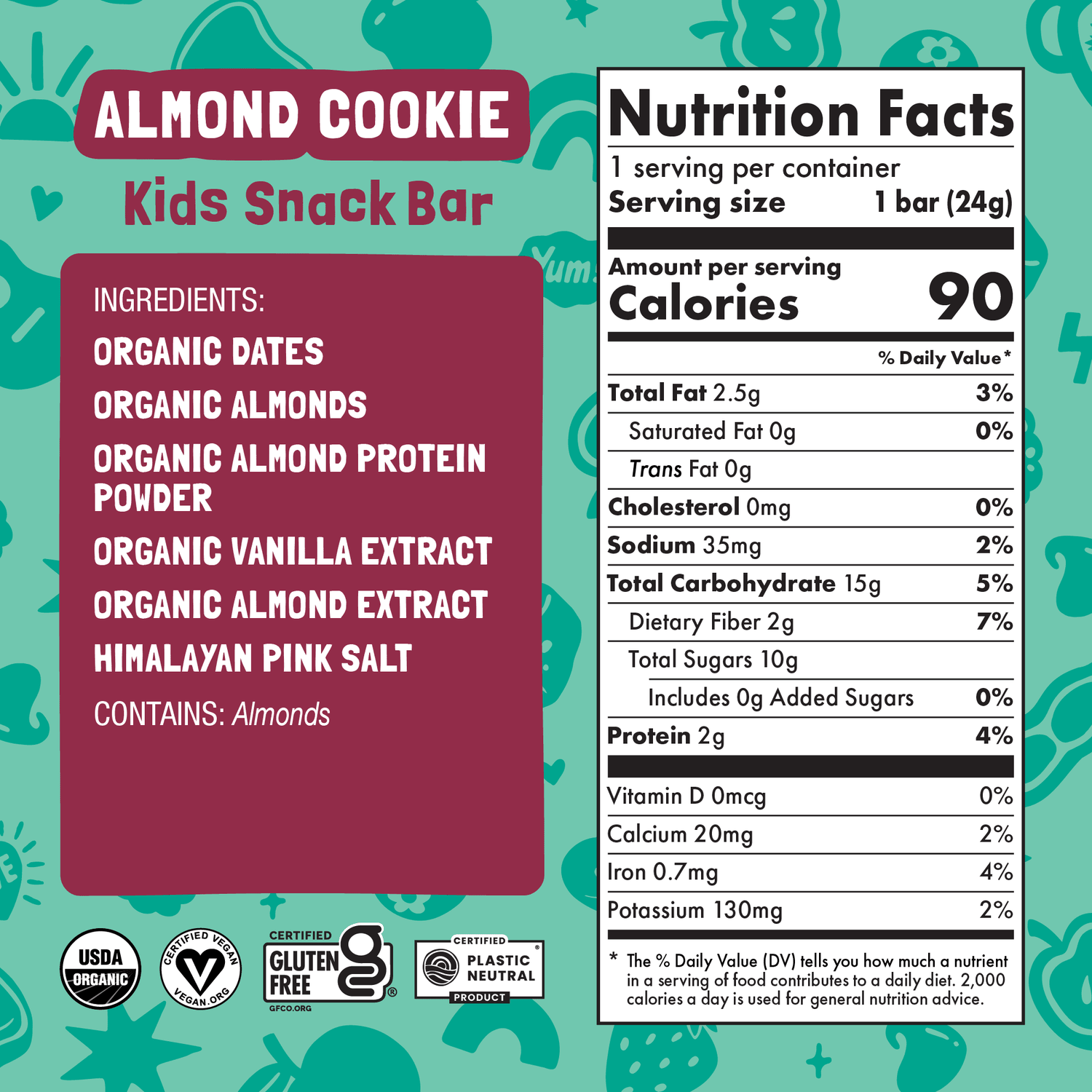 Skout Organic Almond Cookie Kids Bar