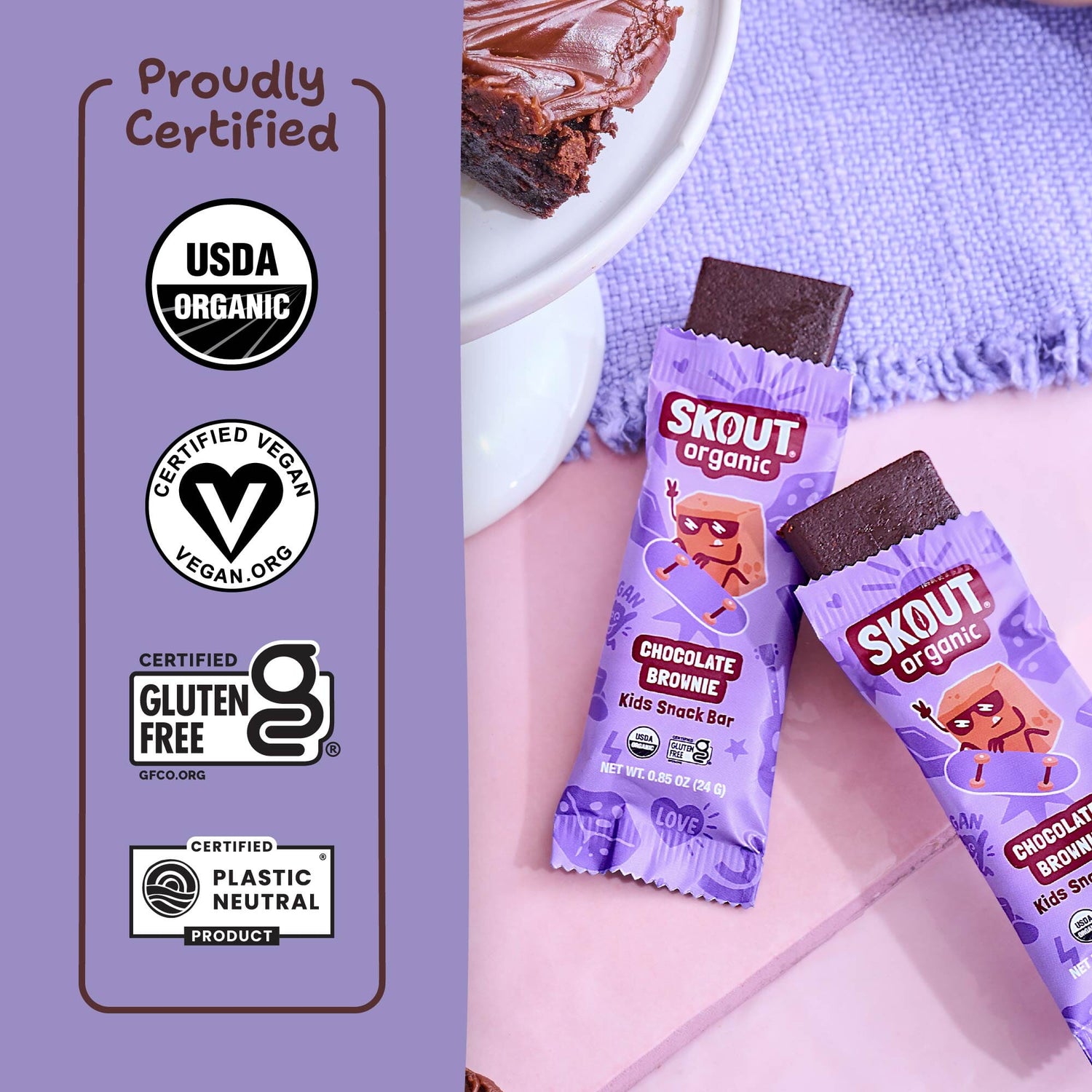 Skout Organic Chocolate Brownie Kids Bar