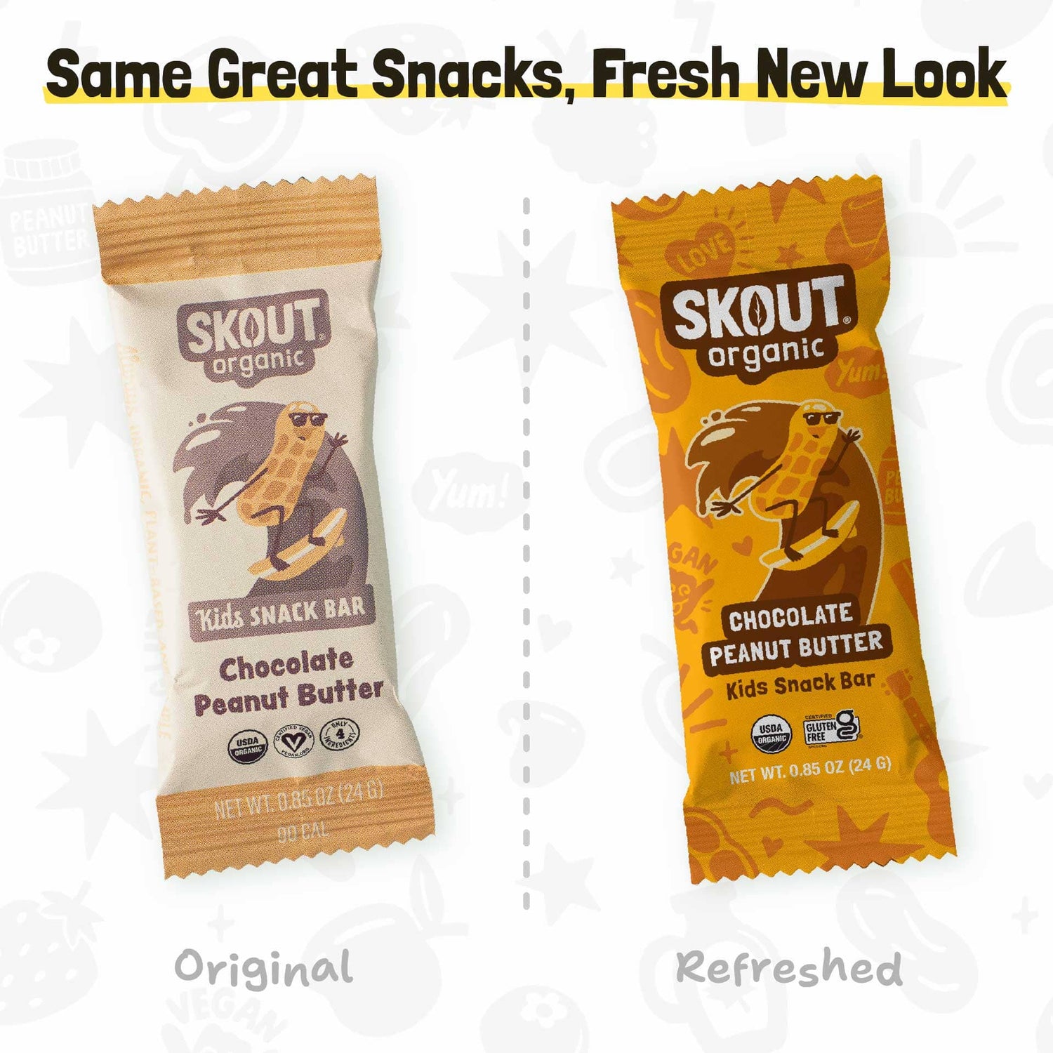 Skout Organic Chocolate Peanut Butter Kids Bar