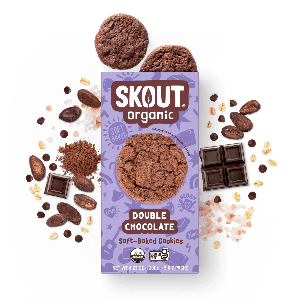 Skout Organic Double Chocolate Soft Baked Cookies
