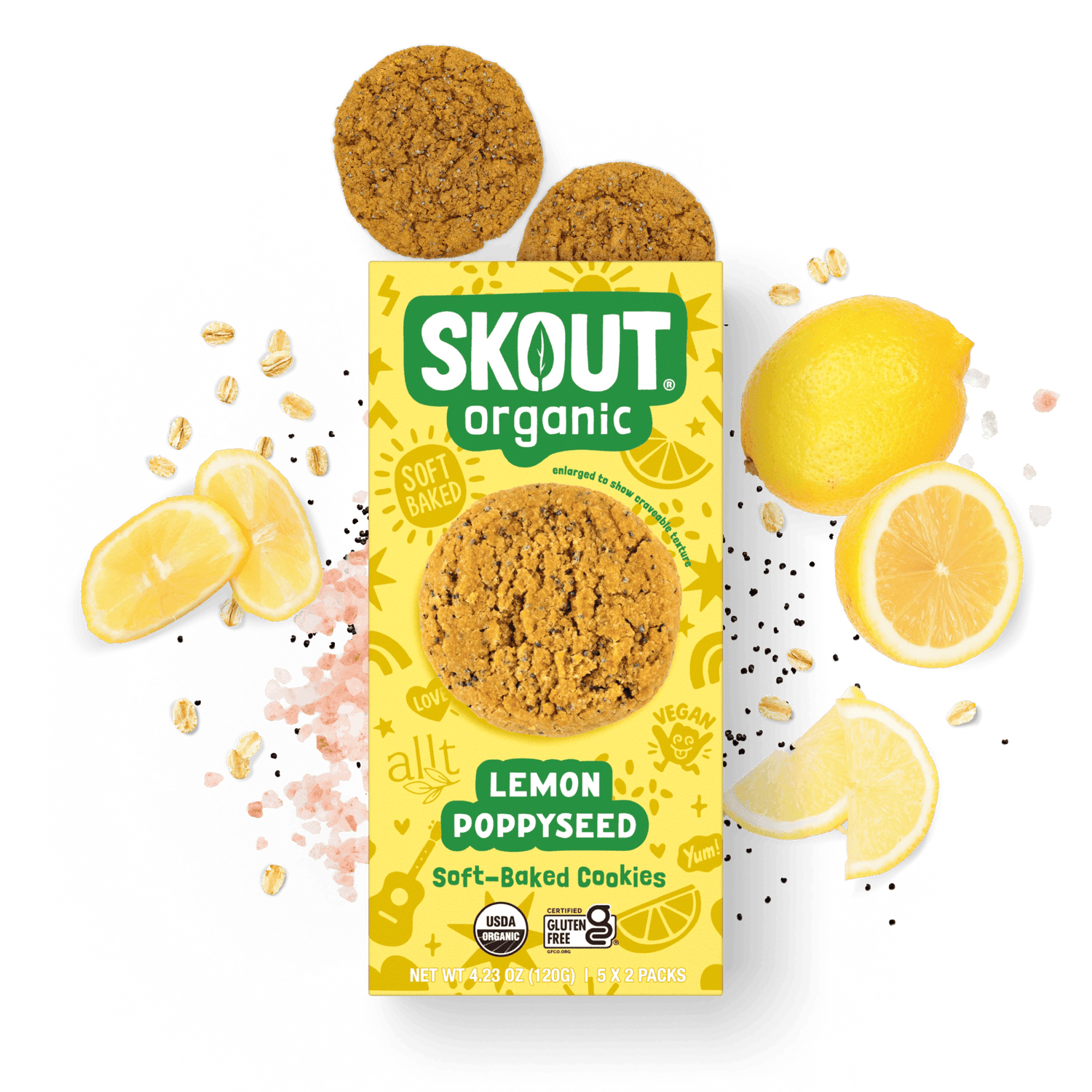 Skout Organic Lemon Poppyseed Soft Baked Cookies