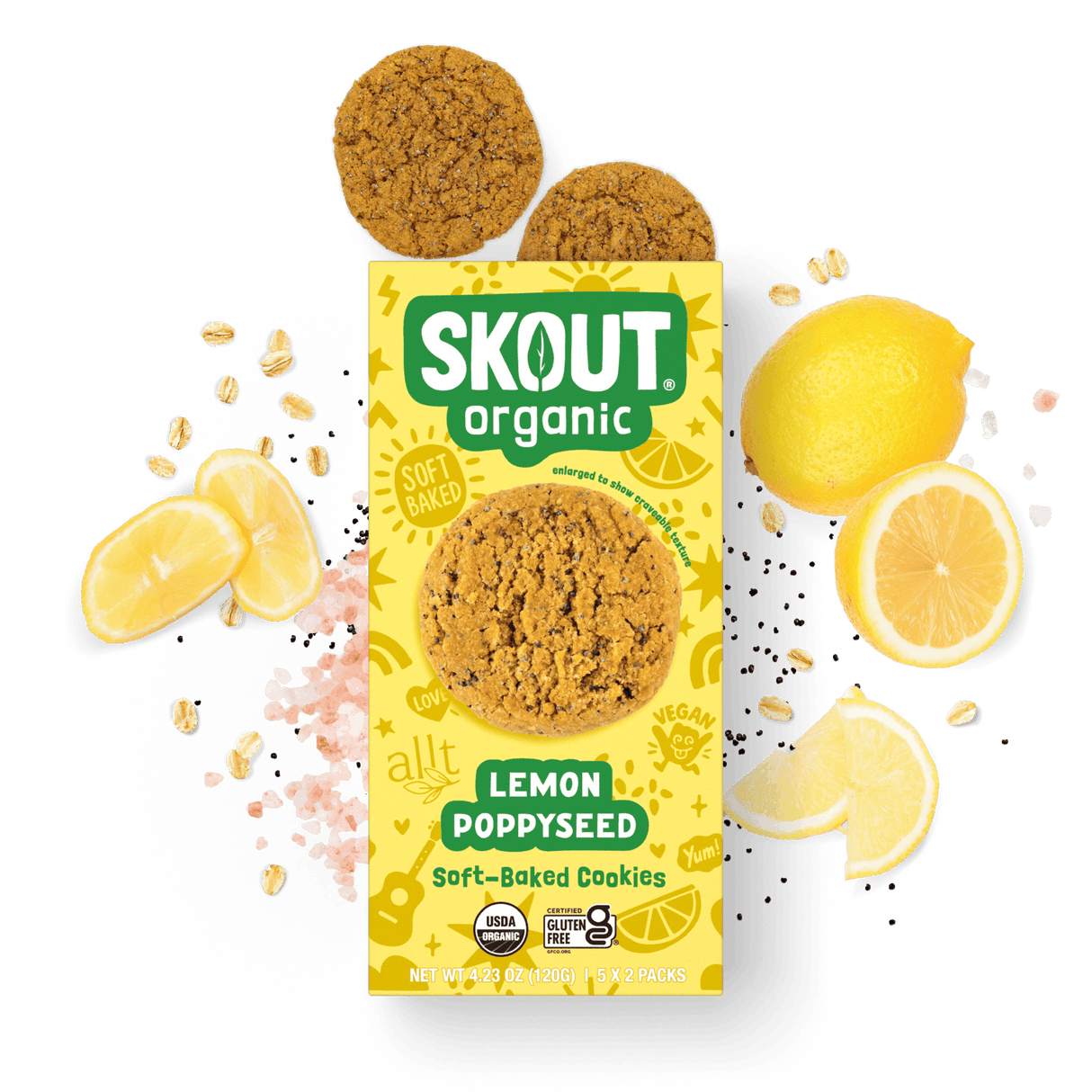 Skout Organic Lemon Poppyseed Soft Baked Cookies