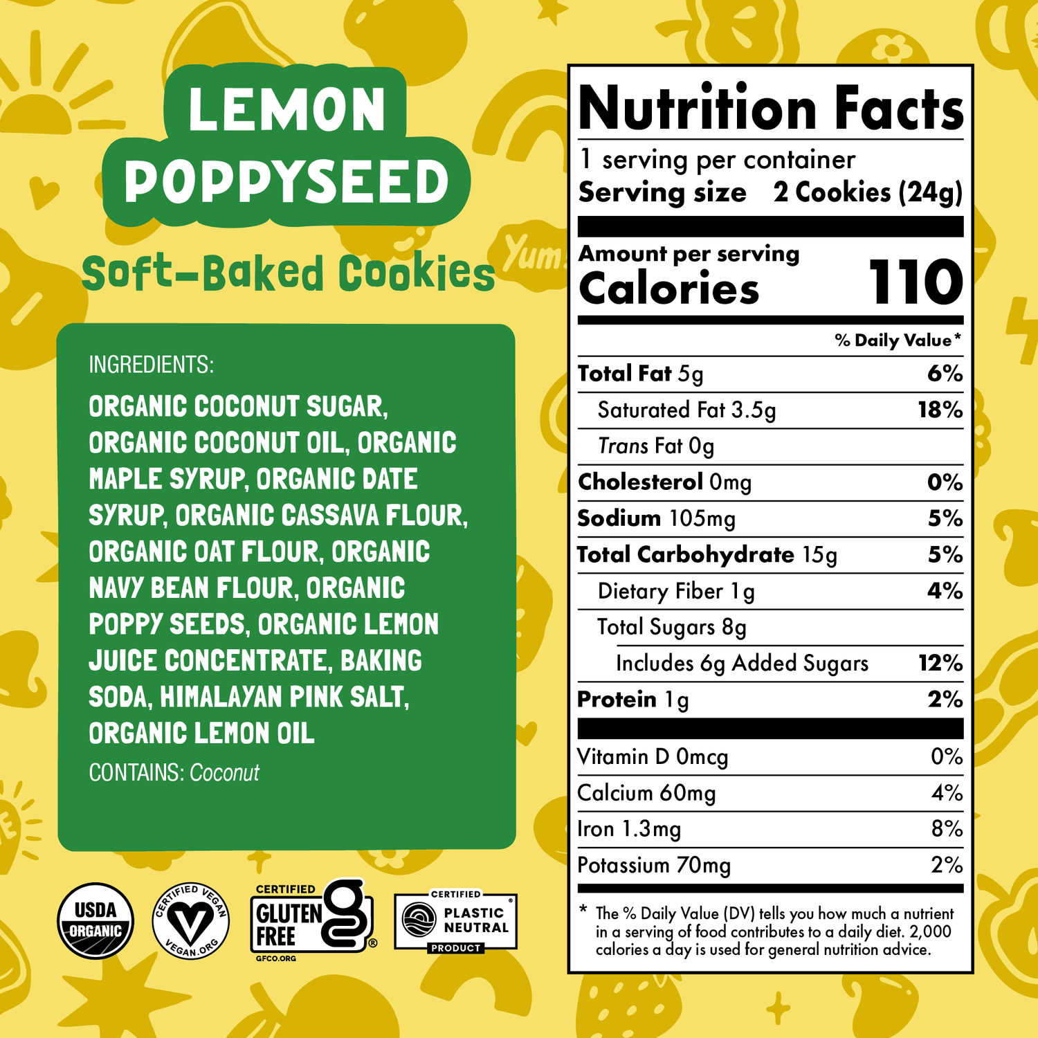 Skout Organic Lemon Poppyseed Soft Baked Cookies
