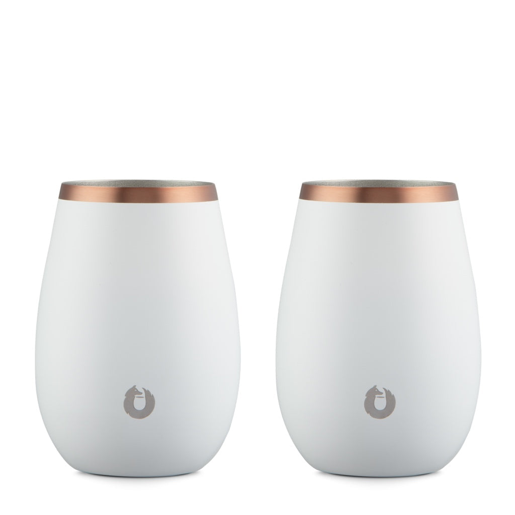 Stainless Steel Sauvignon Blanc Wine Glass, Set of 2 - White