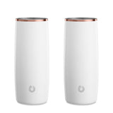Stainless Steel Highball Cocktail Glass Set, Set of 2 - White