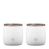Stainless Steel Rocks Glass, Set of 2 - White