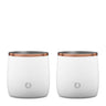 Stainless Steel Rocks Glass, Set of 2 - White