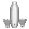Stainless Steel Cocktail Shaker and Martini Glass Barware Set, Steel