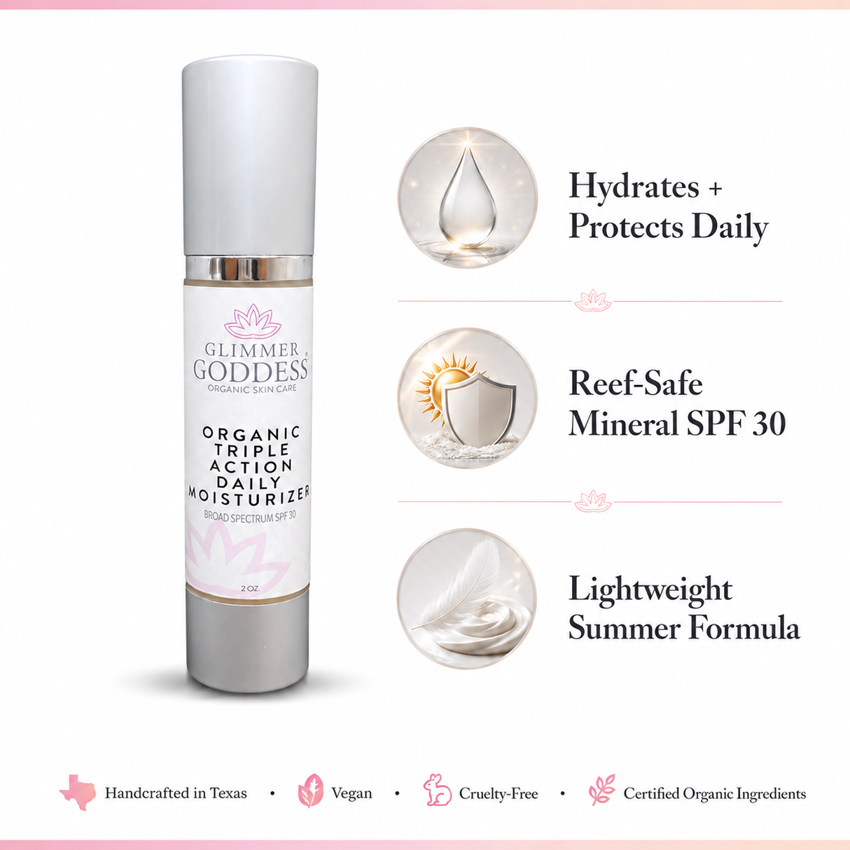Triple Action Daily Organic Face Moisturizer