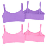 Soft Cotton Training Bra 2 Pack | Deep Purple/Bubblegum